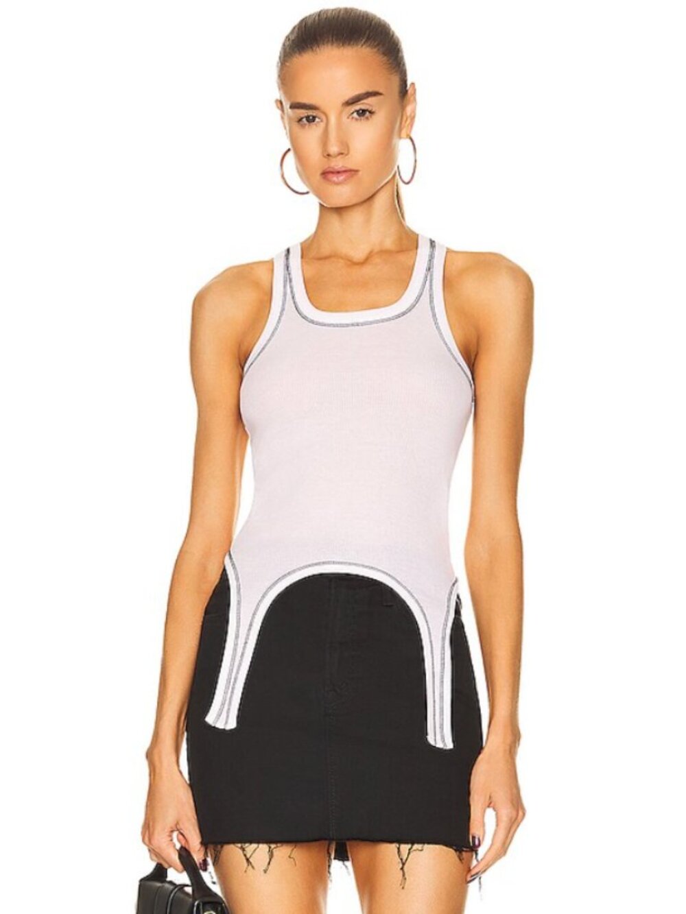Helmut Lang Cutaway Tank Top - White